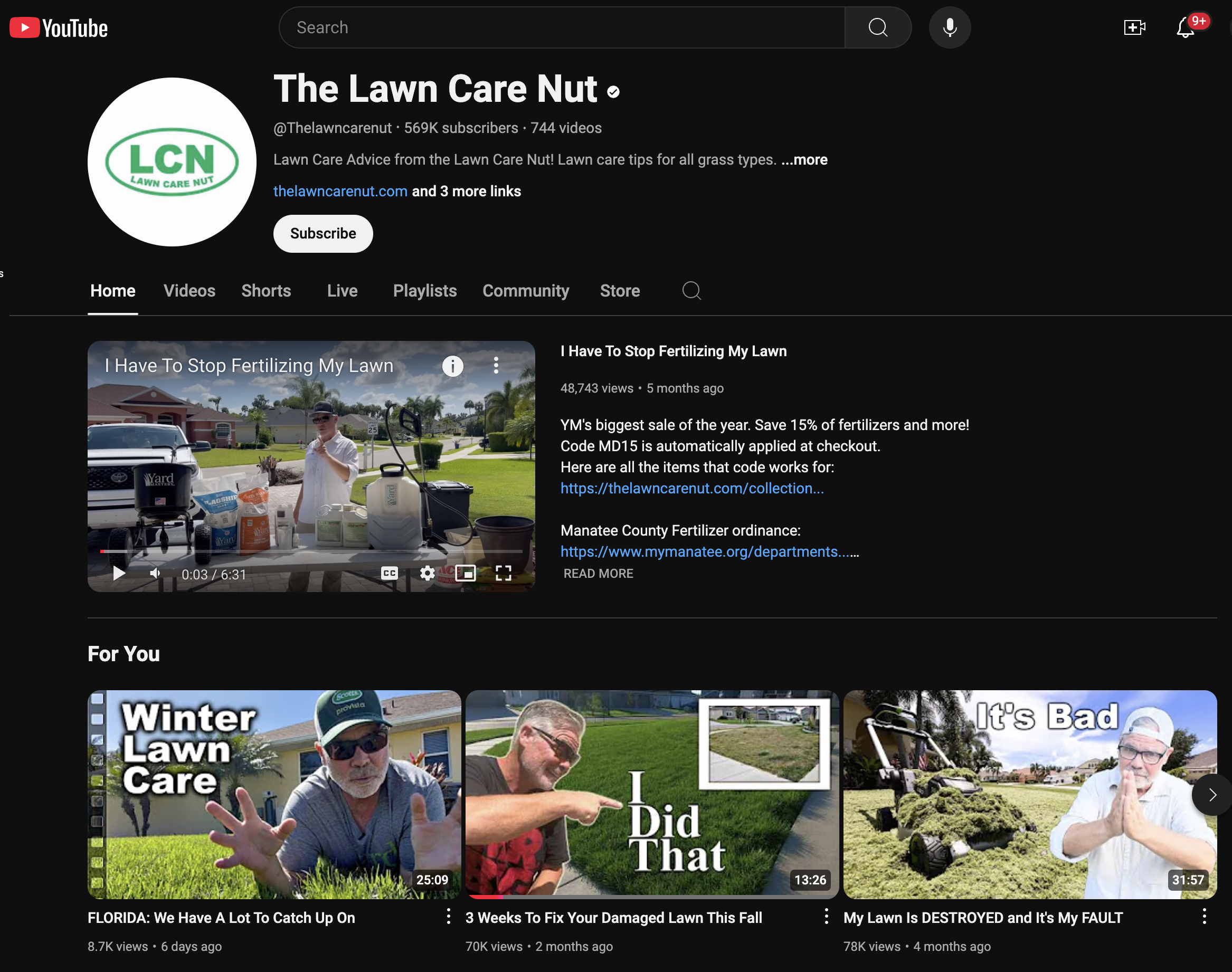 the lawn care nut on youtube